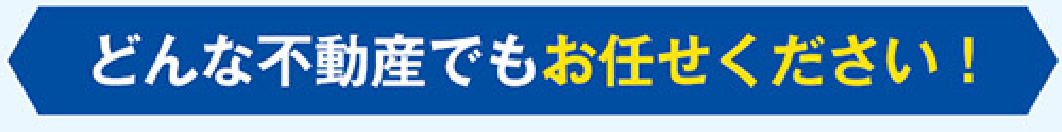 どんな不動産でもお任せください！
